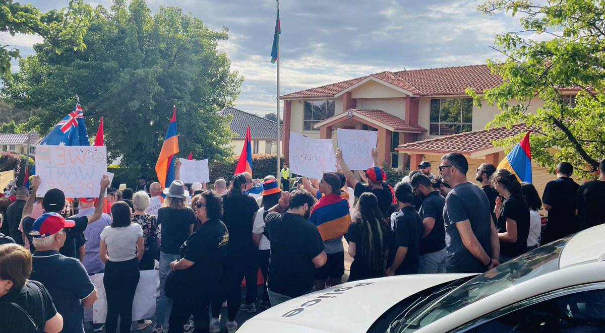 ⁦<a href="/AzEmbAustralia/">Azerbaijan in Australia</a>⁩ here is your opportunity to explain #genocide campaign in #artsakh . Stop passively watching from your tinted windows #artsakhstrong