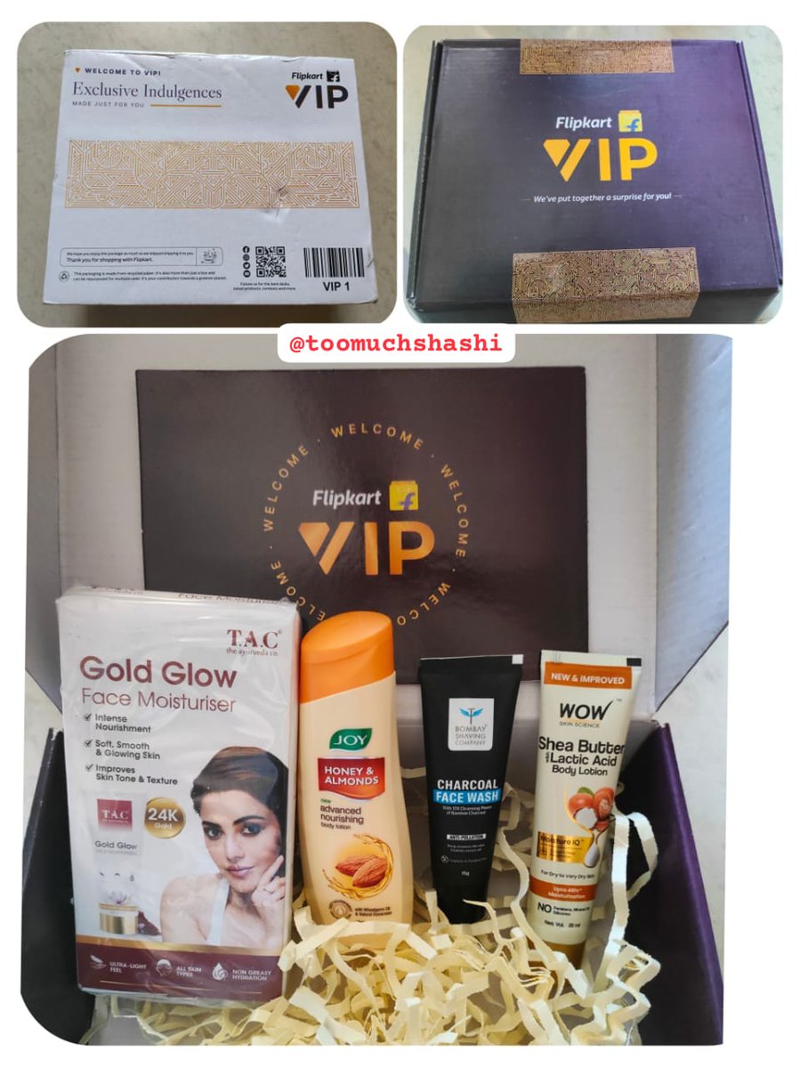 toomuchshashi's tweet photo. Hi Friends,
Check out what you receive when you purchase @flipkartsupport VIP! Inside the box, you'll find products with a combined MRP of 500 rupees. 🎁✨ #FlipkartVIP https://t.co/euknXu4WQ0