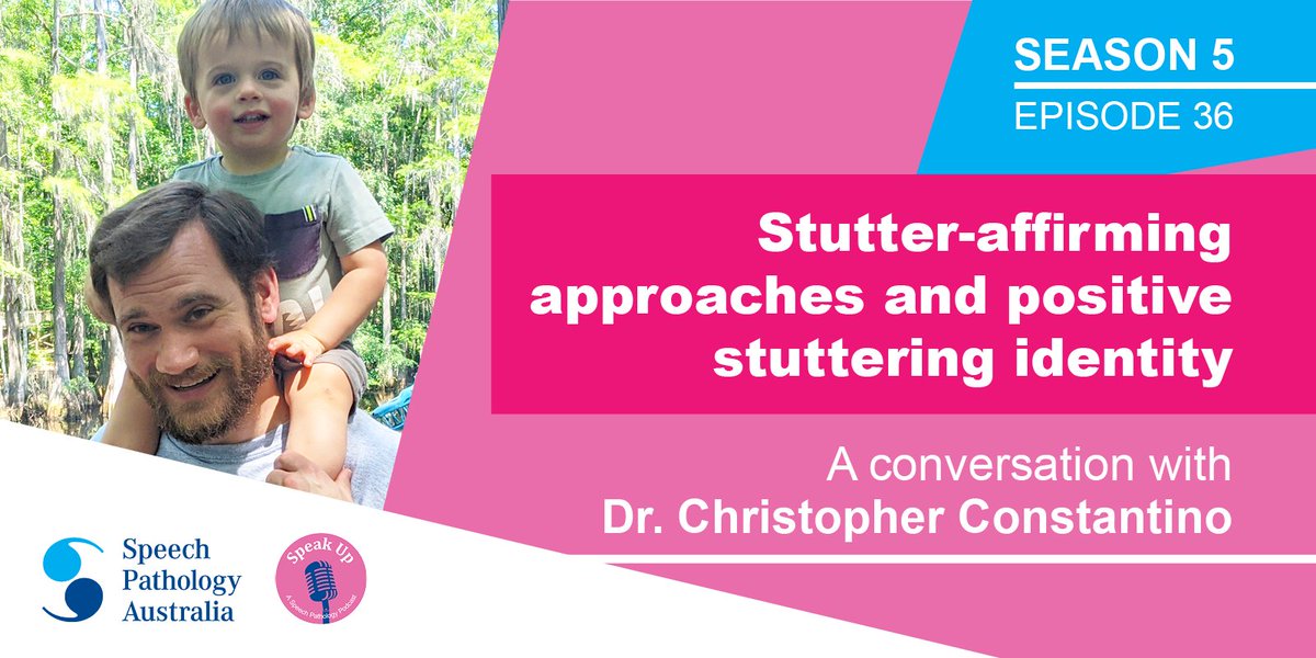 SpeechPathAus's tweet photo. In this week's Speak Up podcast, we speak with Dr. Christopher Constantino from Florida State University who discusses three stutter-affirming priorities for people who stutter and those who support them.
https://t.co/U6GVEyF2Mp
#SpeakUp #Podcast #SpeachTherapy #SpeechPathAus https://t.co/kYhyOiAZ5I