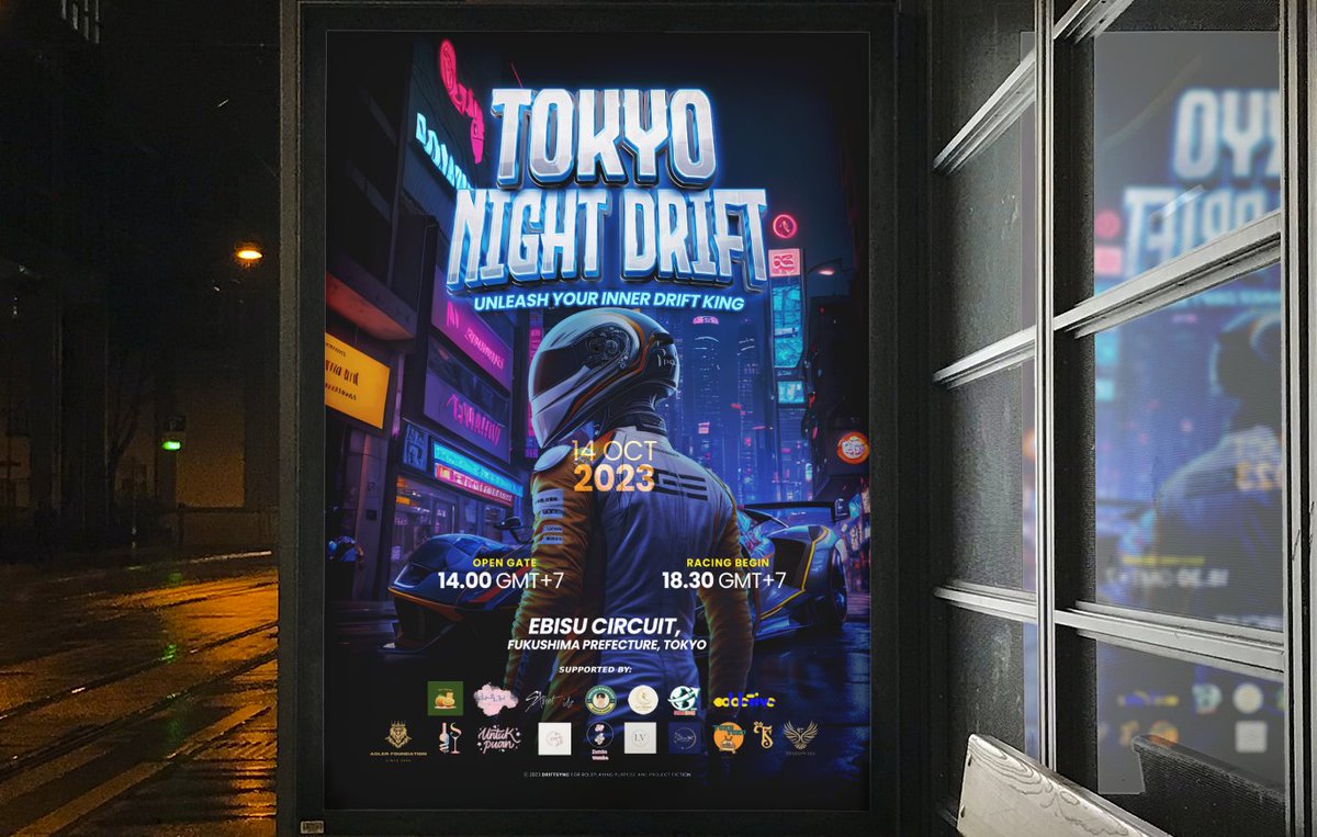 ㅤㅤ
ㅤ
ㅤㅤㅤ 　𝙏𝙊𝙆𝙔𝙊 𝙉𝙄𝙂𝙃𝙏 𝘿𝙍𝙄𝙁𝙏
 　
　１４　Experience the Adrenaline
　１０　of Unleashing Your Inner
　２３　Drift King!

ㅤ　📍　 Ebisu Circuit, Fukushima 
ㅤ　Prefecture, Japan — 2PM WIB　
ㅤㅤSaturday,       14 October 2023
️ㅤ
ㅤ