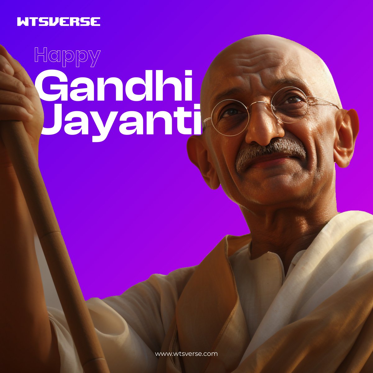 WTSVerse's tweet photo. 🇮🇳 Remembering Mahatma Gandhi on #GandhiJayanti,  the Father of our Nation and a freedom fighter who led with unwavering dedication. Let's draw inspiration from his legacy for a better world. 🙏🕊️ 
#FatherOfTheNation #BAPU #MahatmaGandhi  #FreedomFighter  #October2nd https://t.co/EhU8jQXV5u