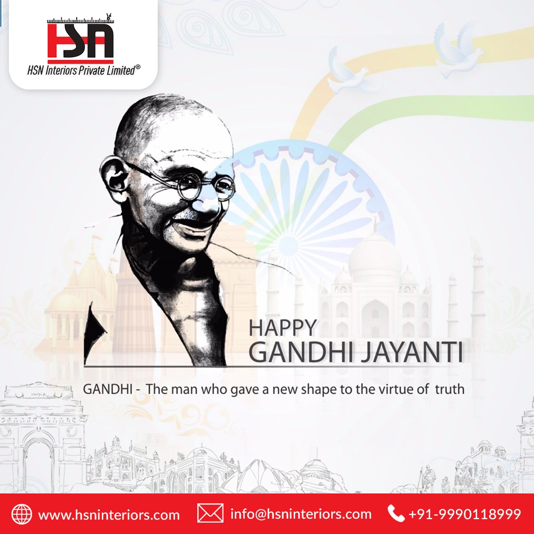 HsnInteriors's tweet photo. Let us all remember the wise and kind words of Mahatma Gandhi on this Gandhi Jayanti. Celebrate the spirit of the teaching of Bapu by following the path of honesty and virtue. 

#GandhiJayanti #Inspiration #HSNInteriors https://t.co/UDzGrDc8G2