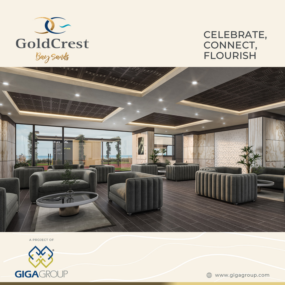 Creating lifelong memories. Our community hall is the heart of social gatherings. Providing a welcoming space for celebrations and community connections.

#goldcrestbaysands #gigagroup #hmrwaterfront #karachi #communityhall #pakistan #residentialapartments #LuxuryLiving
