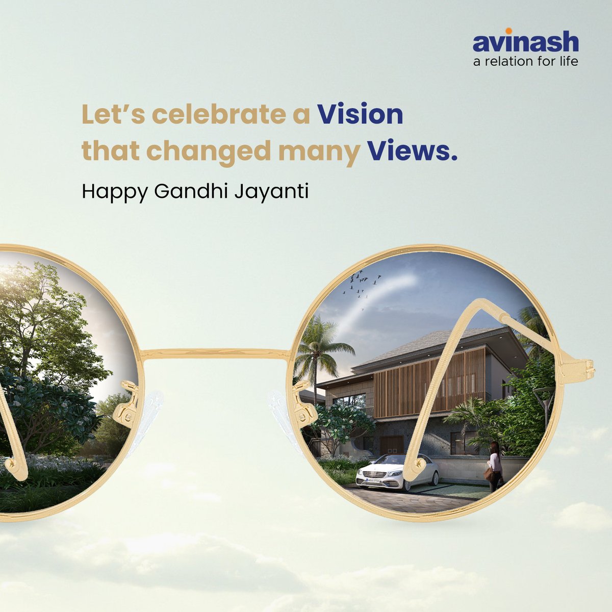 AvinashGroup's tweet photo. Embracing our Father of the Nation’s Vision: Building Homes, Fostering Harmony🏡
Wishing you a reflective and peaceful Gandhi Jayanti from Avinash Group!🕊️
#GandhiJayanti #GandhiJayanti2023 #AvinashGroup https://t.co/ggXJKe6GI5