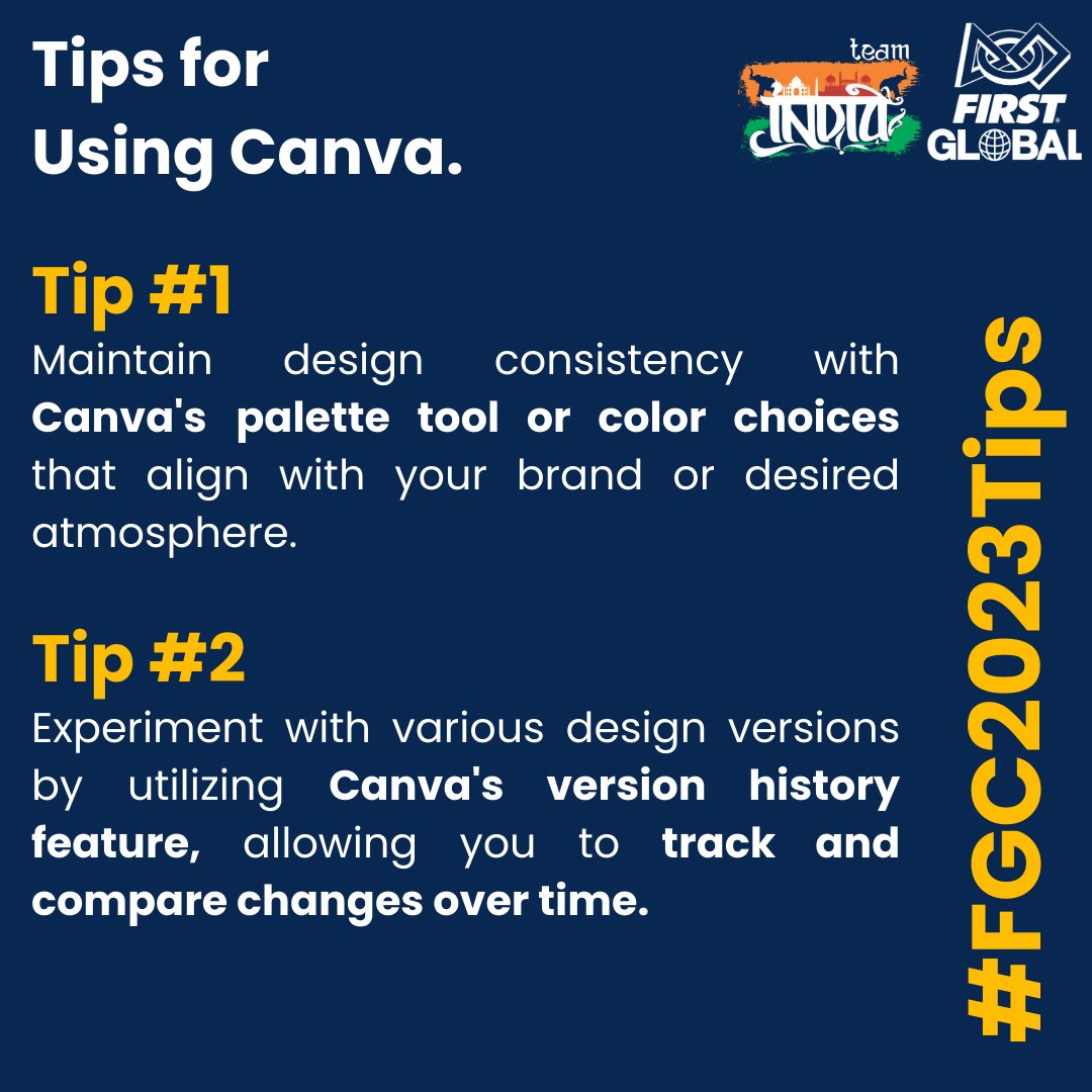 India1First's tweet image. Making Instagram posts using Canva? Check out these essential tips to keep your canva Instagram posts organized and efficient.
Don't forget to tag #FGC2023Tips while posting some of your interesting tips!
#EngineeringNotebook #OrganizationTips #STEM #FGC2023Tips #TeamIndia