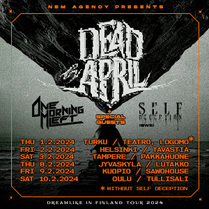 ONE MORNING LEFT (@onemorningleft1) on Twitter photo 𝗧𝗢𝗨𝗥 𝗔𝗡𝗡𝗢𝗨𝗡𝗖𝗘𝗠𝗘𝗡𝗧 🇫🇮
We are honored to be a part of this tour and share the stages with these crazy 🇸🇪 bands!! <a href="/dbaswe/">Dead by April</a> & <a href="/selfdecsthlm/">Self Deception</a> 🥰
Tickets go on sale Wednesday morning at 9 o'clock.
You don't want to miss this lineup!
#dreamlikeinfinlandtour 𝗧𝗢𝗨𝗥 𝗔𝗡𝗡𝗢𝗨𝗡𝗖𝗘𝗠𝗘𝗡𝗧 🇫🇮
We are honored to be a part of this tour and share the stages with these crazy 🇸🇪 bands!! <a href="/dbaswe/">Dead by April</a> & <a href="/selfdecsthlm/">Self Deception</a> 🥰
Tickets go on sale Wednesday morning at 9 o'clock.
You don't want to miss this lineup!
#dreamlikeinfinlandtour