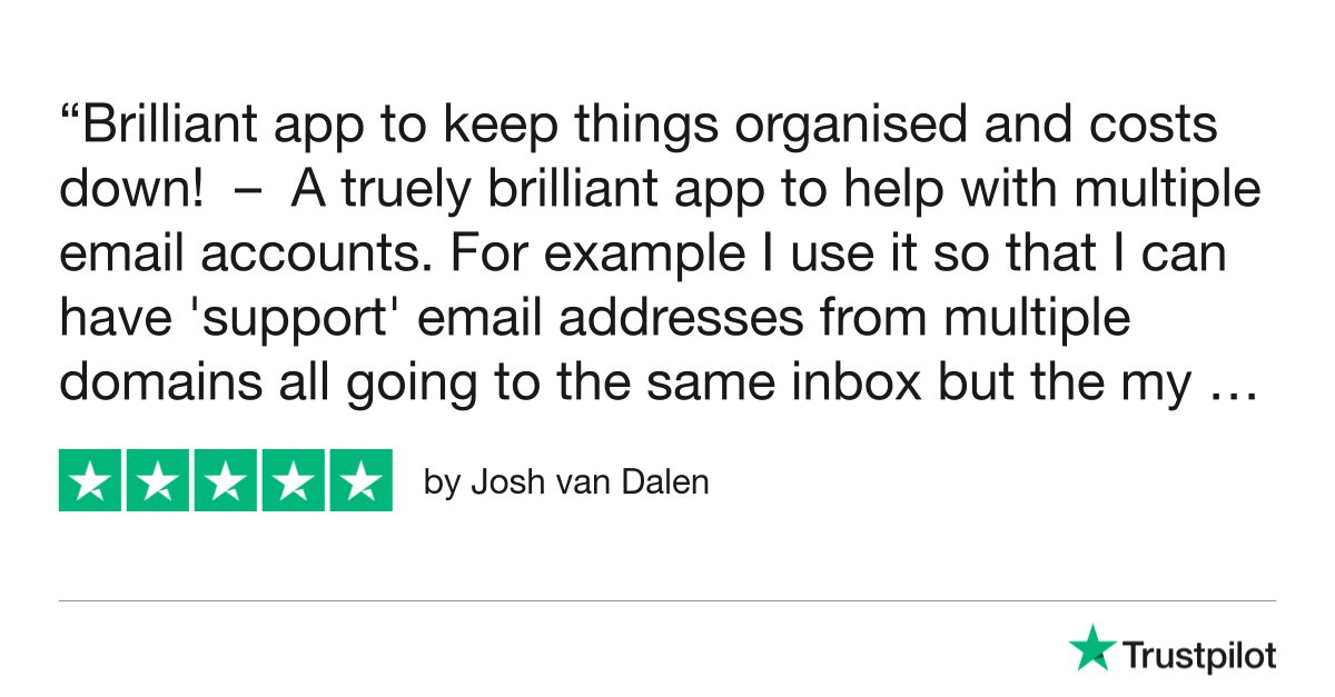 Josh van Dalen gave ImprovMX 5 stars via <a href="/Trustpilot/">Trustpilot</a> trstp.lt/ZzFjGqpiz