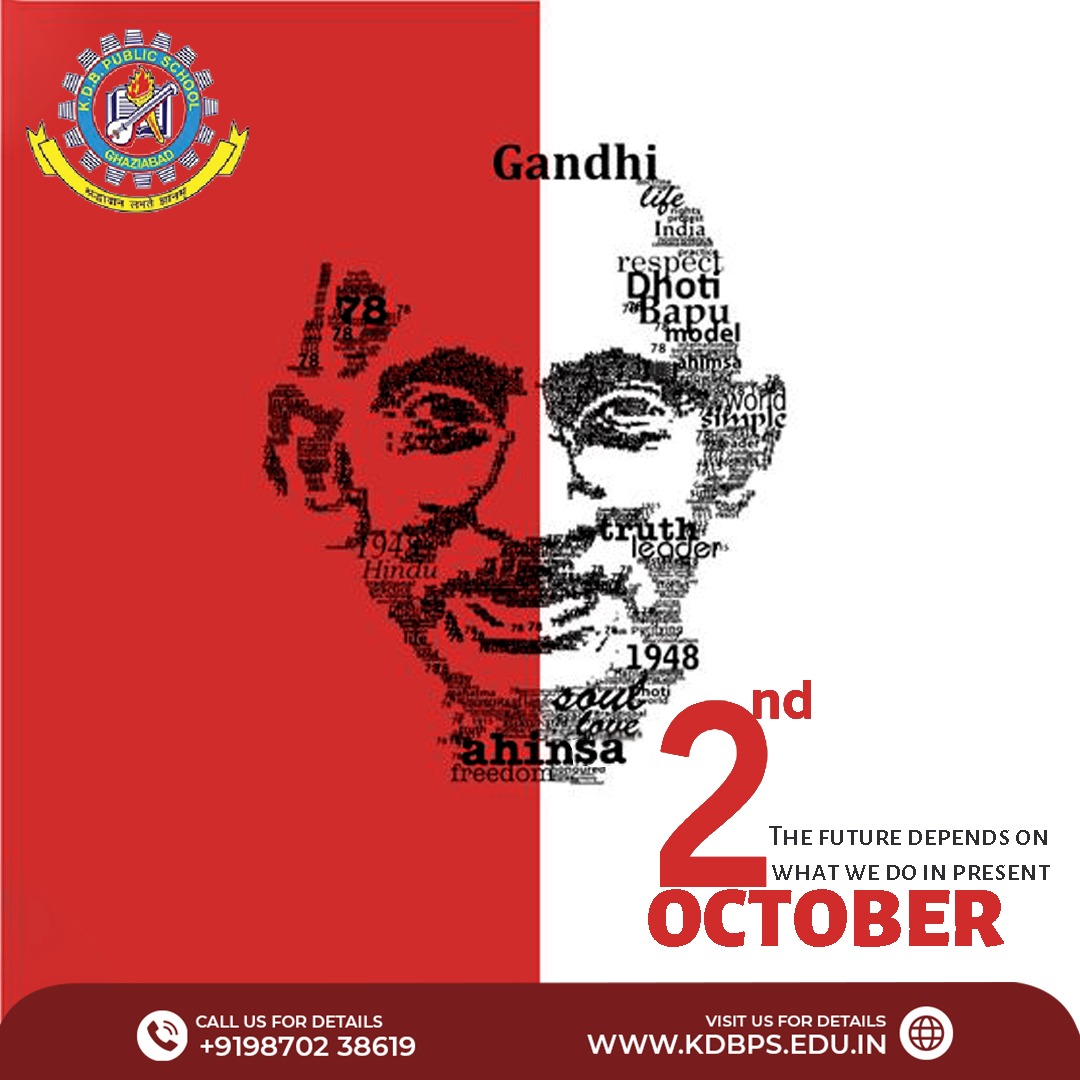 KdbSchool's tweet photo. Let's pay homage to the Father of the Nation on Gandhi Jayanti and pledge to work towards a cleaner, greener, and more peaceful India.
#happygandhijayanti2023 https://t.co/ccYOanVjza