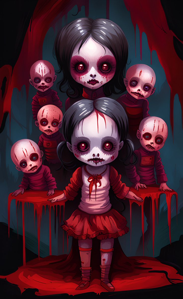 finalgamer89's tweet photo. OCTOBER HALLOWEEN CHALLENGE
Day #2 - Creepy Dolls
Art prompts from @Elle_Artist__
#creepydolls #artprompts #artprompt #art #aiart #halloween #horror #demonictoys #killerdolls #evildolls #HorrorArt #AIArtCommuity #AIArtwork #AIArtGallery #AIArtistCommunity #dolls https://t.co/MnbZPiQiWU