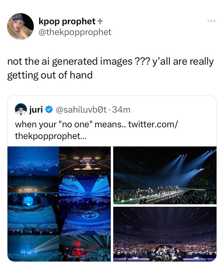 photoshopped 🤝 AI-generated idols fans