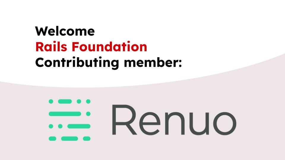 Ruby on Rails (@rails) on Twitter photo In the lead up to #RailsWorld and the upcoming 7.1 release, we are also excited to announce that <a href="/renuo/">Renuo AG</a> has joined the Rails Foundation as a Contributing member. Welcome Renuo! Catch them with the other Core and Contributing members this week in Amsterdam: rubyonrails.org/2023/10/2/renu… In the lead up to #RailsWorld and the upcoming 7.1 release, we are also excited to announce that <a href="/renuo/">Renuo AG</a> has joined the Rails Foundation as a Contributing member. Welcome Renuo! Catch them with the other Core and Contributing members this week in Amsterdam: rubyonrails.org/2023/10/2/renu…