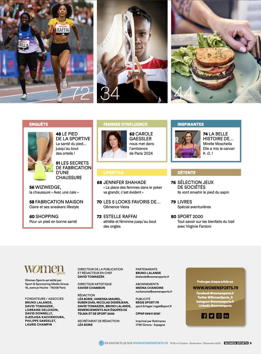 SURPRISE 🤩 Le #WOMENSPORTS N°30 est enfin disponible ! 😍 Au sommaire ; interview exclusive de <a href="/MarineLorphelin/">Lorphelin Marine</a> 🥰 des championnes (<a href="/Vivi_Asseyi/">Vivi Asseyi</a>, <a href="/Clmb25/">Caroline Colombo</a>...) 💪🏽, des femmes d'influence (@GaesslerC), des enquêtes 🔍 du food 🥑 du lifestyle, et bien plus encore ! ⬇️