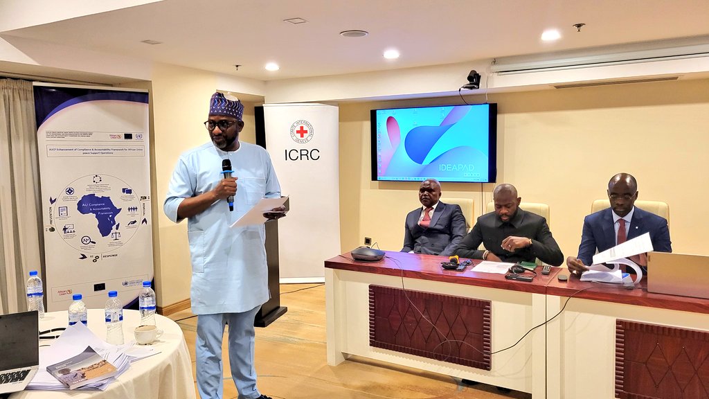 AUC_PAPS's tweet photo. The 6th @AUC_PAPS-@ICRC_AfricUnion annual roundtable themed "Operationaliz'n of AU StrategicFramework for Compliance& Accountability in #PeaceSupportOperations (PSO): An assessment of the prevention, response& remedial approaches in AU PSOs" has just kicked off now in Addis🇪🇹 1/3 https://t.co/HHF0pRDNq8