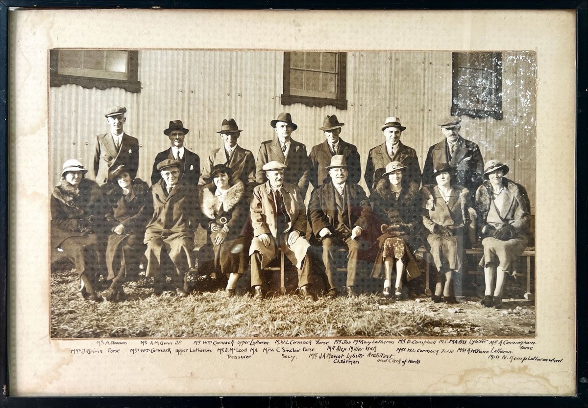 HLHArchives's tweet photo. The opening of #Latheron Village Hall in August 1936. Pictured are the hall committee in front of the new hall (P844) #caithnessarchive #villagehalls #HLHMorethanLeisure #community #caithness https://t.co/iQ3kHmvGZ0
