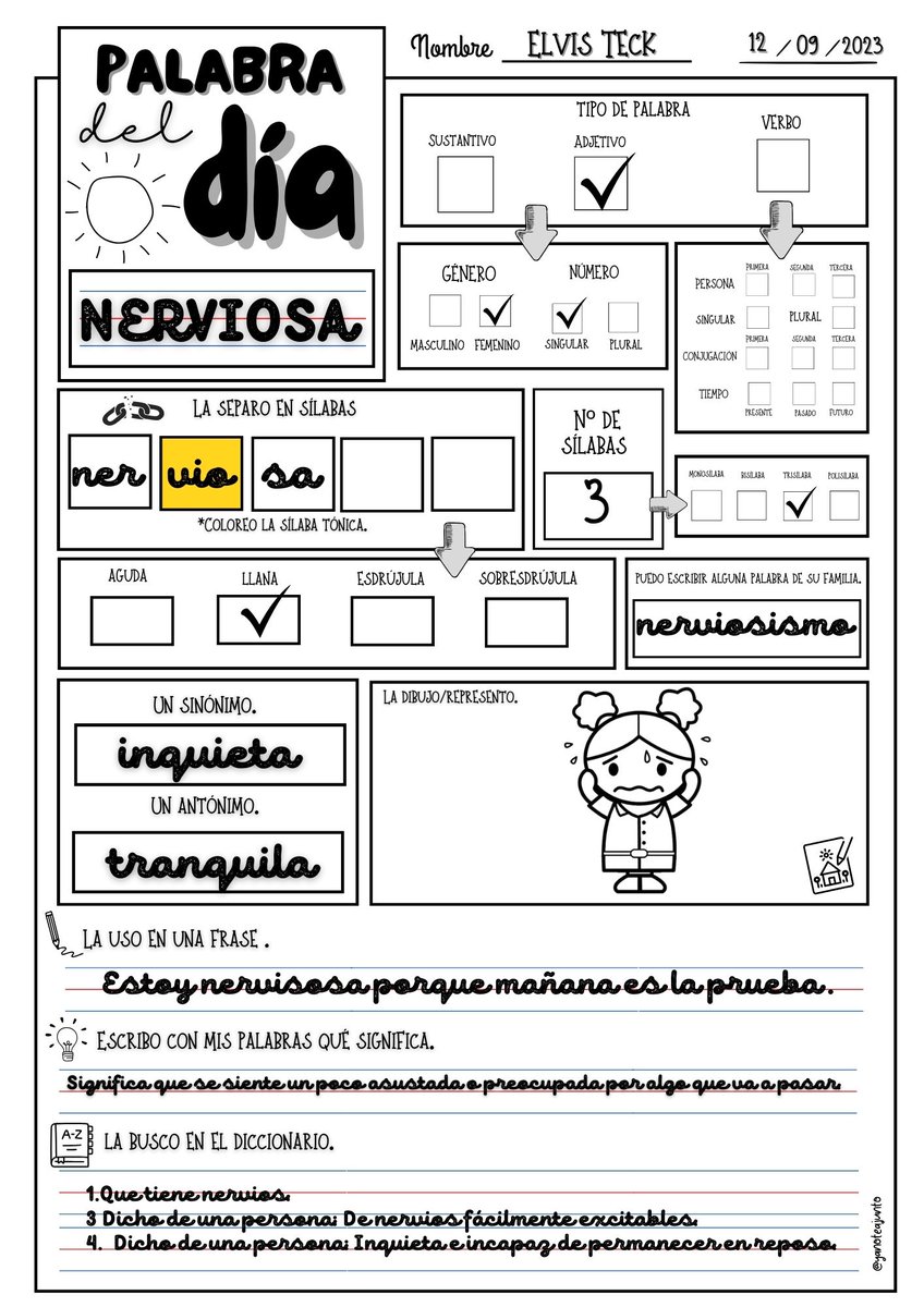 Yanoteajunt0's tweet photo. Comparto plantillas editables @canva "la palabra del día" . Dos niveles.   Al igual que "El número del día" podemos trabajarlo en rincones, como actividad extra, para reforzar o en una estación de aprendizaje. 
https://t.co/u5XSJweBxe https://t.co/tWx4j6cFYD