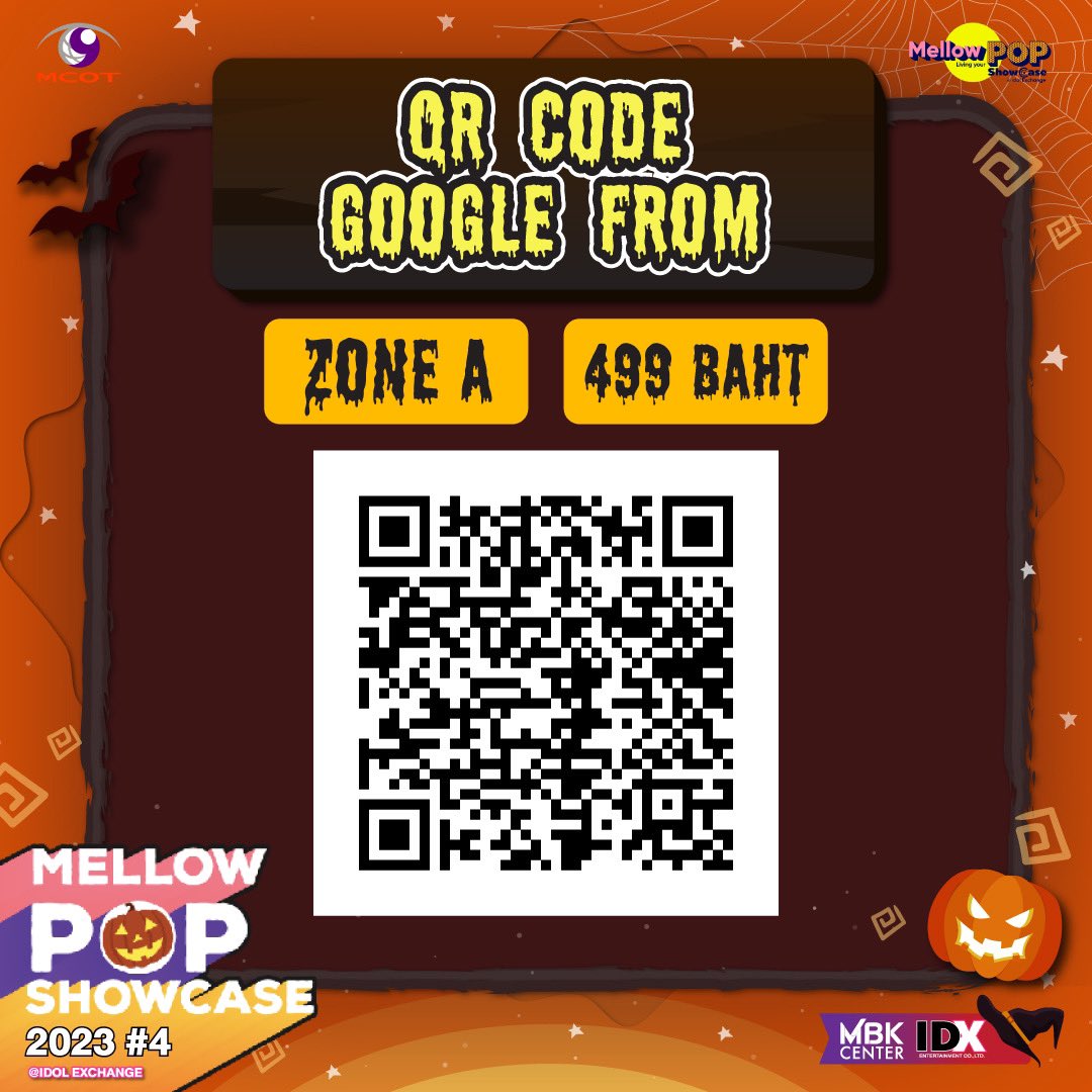 MellowPOP_TH's tweet photo. 📍เปิดจำหน่ายบัตรแล้วกับงาน Melloween Party 👻🎃🧡

📌 ซื้อบัตร Google Forms

Zone A 499.- (Seating) 
➡️ https://t.co/oIjxDc2cZY

Zone B 399.- (Standing) 
➡️ https://t.co/uSGGPu28Mz

#MellowPOP 
#MellowPOP_MelloweenParty
#MellowPOPShowcase_IDOLEXCHANGE2023ครั้งที่4 https://t.co/dzS8JZoM1S