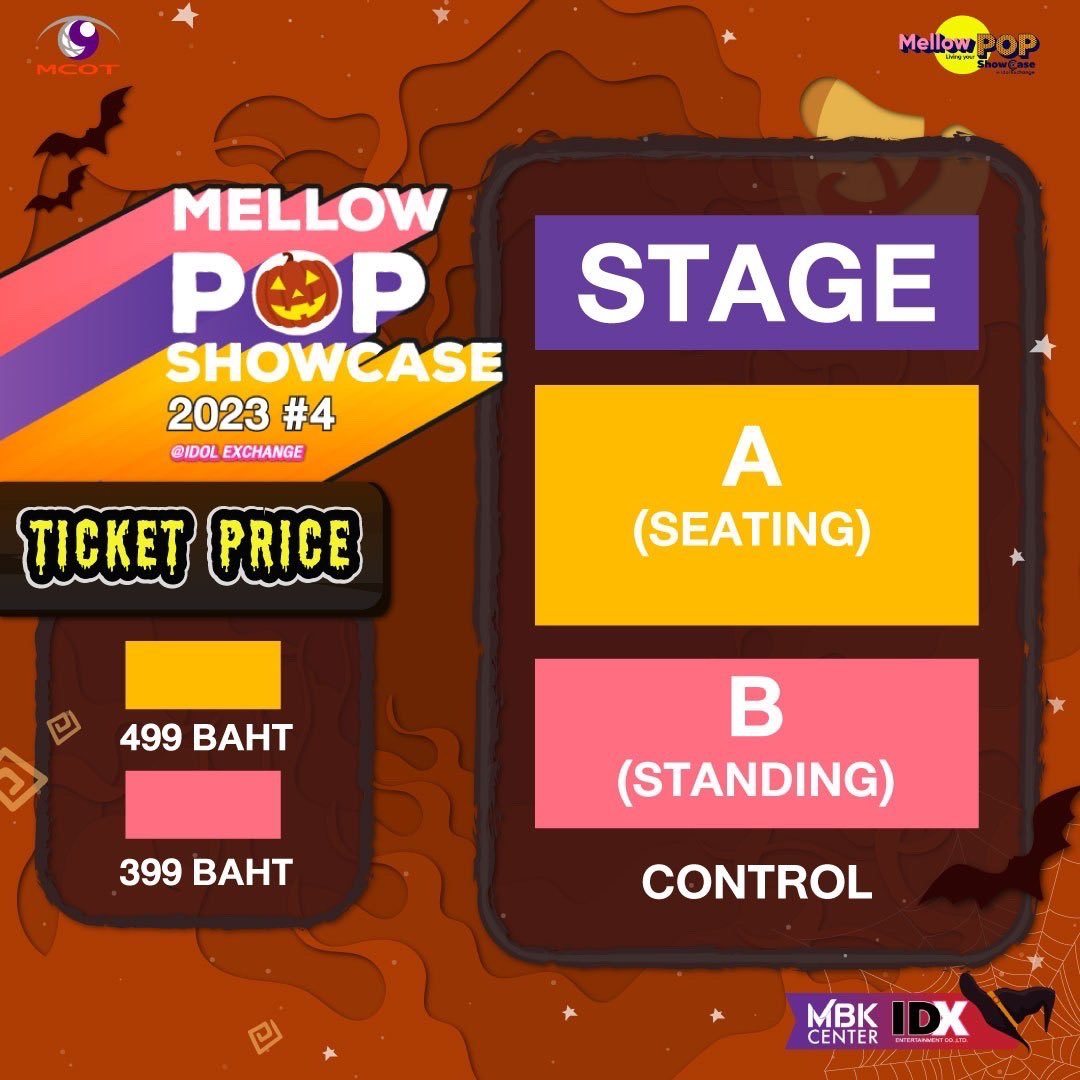 MellowPOP_TH's tweet photo. 📍เปิดจำหน่ายบัตรแล้วกับงาน Melloween Party 👻🎃🧡

📌 ซื้อบัตร Google Forms

Zone A 499.- (Seating) 
➡️ https://t.co/oIjxDc2cZY

Zone B 399.- (Standing) 
➡️ https://t.co/uSGGPu28Mz

#MellowPOP 
#MellowPOP_MelloweenParty
#MellowPOPShowcase_IDOLEXCHANGE2023ครั้งที่4 https://t.co/dzS8JZoM1S