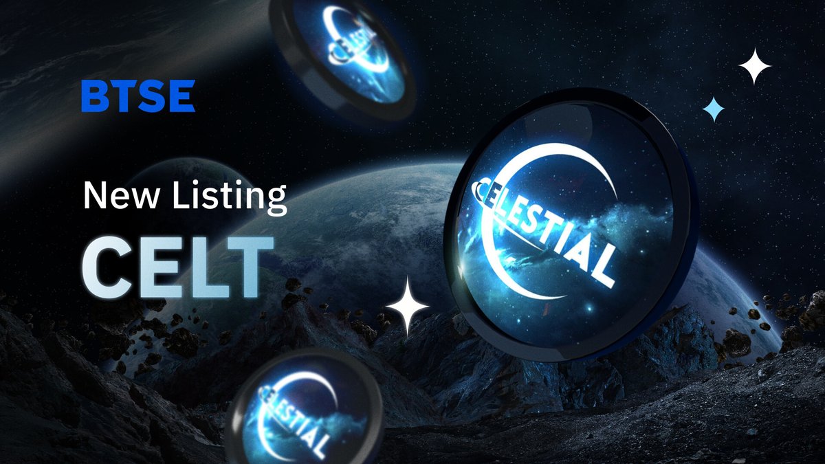 BTSE will list <a href="/GameCelt/">Celestial</a> on October 3rd! 🚀

🌙  $CELT - SPOT

#Celestial is a massive multiplayer online (MMO) gaming platform based on a space theme. It is a decentralized platform built for players to be the game designers themselves.

Learn more 📝:
btse.com/blog/btse-will…