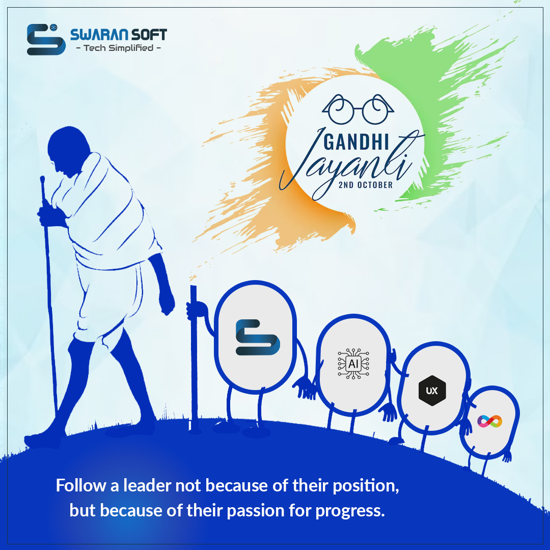 SwaranSoftIndia's tweet image. 🎉✌️ Happy Gandhi Jayanti! We are honored to remember the incredible Mahatma Gandhi, who stood for peace, justice, and simplicity. 🙏 
#GandhiJayanti #PeaceAndSimplicity #DigitalIndia  #SwaranSoft #softwaresolutions #gitex #gitex2023 #gitexglobal #dwtc