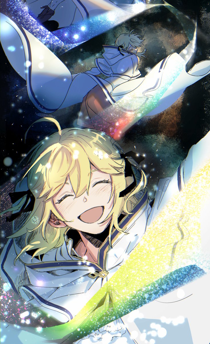 夜の森にユフィアニの2人が精霊石を採集してるところで、アニス様がある"手品"を披露した光景です。 
※詳しくはドラマガ2020年3月号の転天エピソードを読んでください。 
