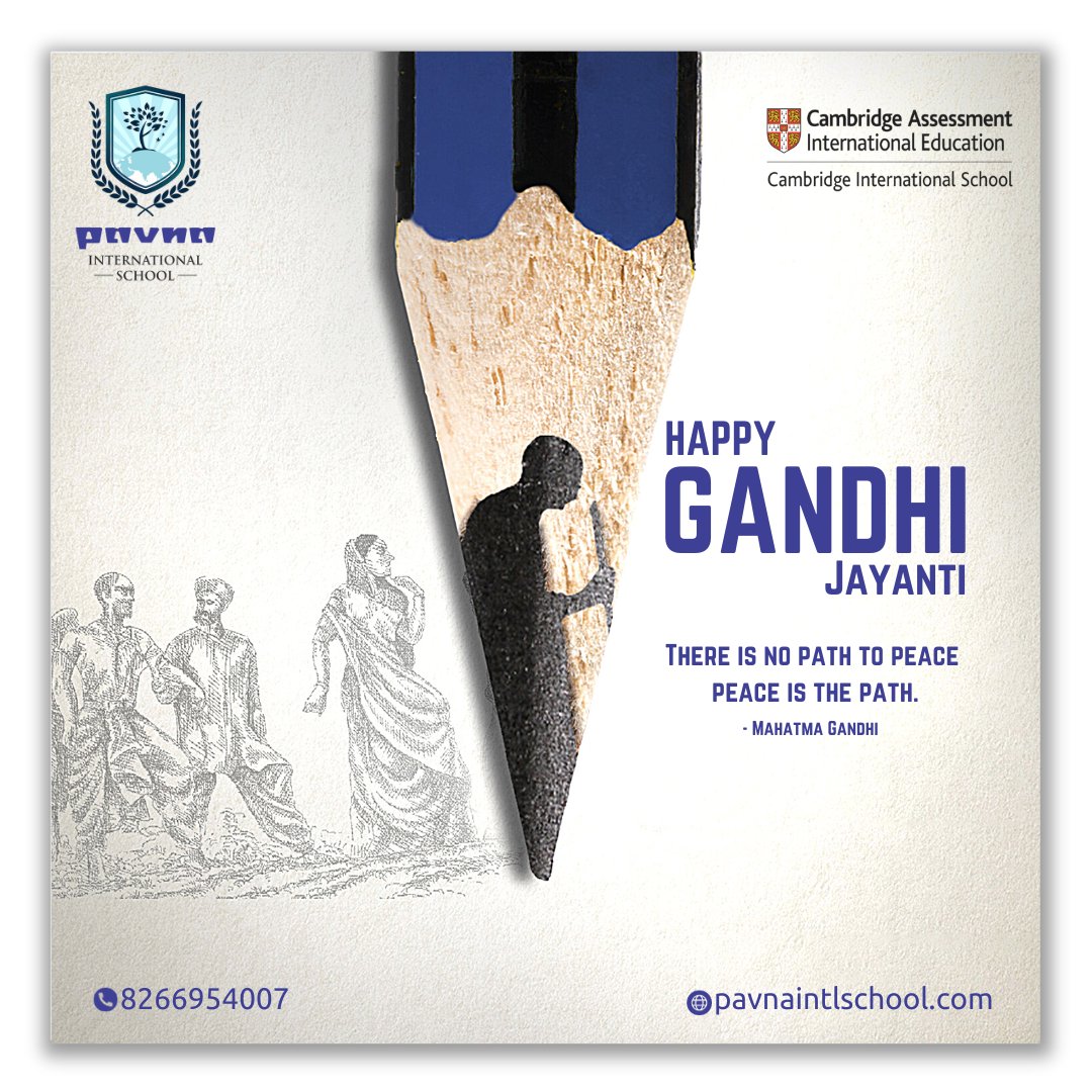 pisaligarh's tweet photo. Let’s live by the ideals of Bapu and strive for a peaceful world. Happy Gandhi Jayanti! 🌍 #LiveByTheIdeals #GandhiJayanti
For more info – 8266954007 | https://t.co/ikusgHVdIc
#pavna #pavnaschool #bestschool #cambridgeeducation #beyourself #cambridgeinternationalschool https://t.co/JPqHkdpz7Y