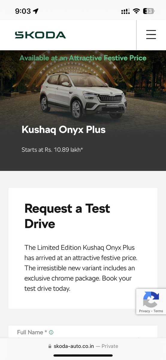 Tarunkr_'s tweet photo. @SkodaIndia So Onyx Plus starts at 10.89 Lac or base variant Active? https://t.co/jYENtRlhhW