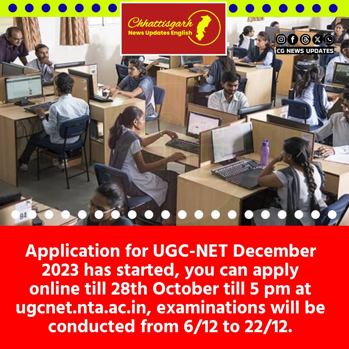 CGNewsUpdates's tweet photo. https://t.co/ADTHxPAzwl

#ugc #ugcnet #ntanet #net #assistantprofessor #exam https://t.co/s6Jfj4i5Mu