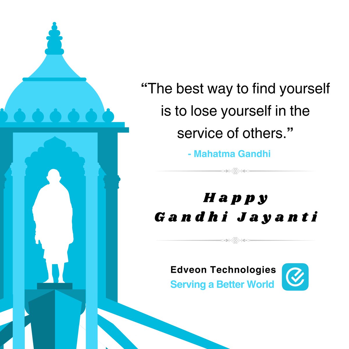 At Edveon Technologies, we believe in serving for a better world. Wishing you a meaningful and inspiring Gandhi Jayanti! 

 #GandhiJayanti #ServiceToOthers #EdveonTechnologies #ChipVerification #MakingAChange