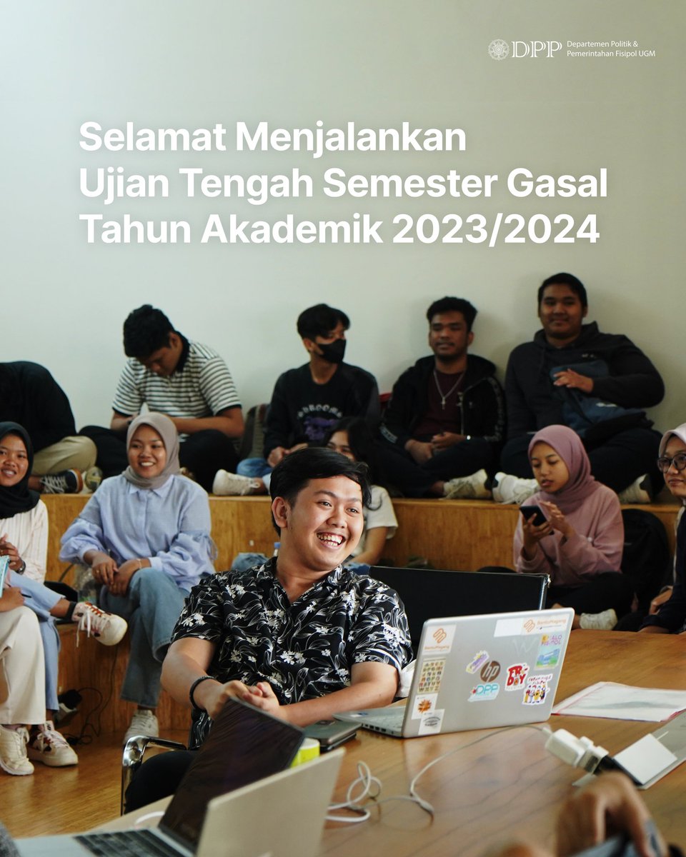 Paruh semester perkuliahan sudah terlewati, tiba waktunya menghadapi ujian tengah semester🤩

Semangat ya kawan-kawan DPP✨ sempatkan istirahat di tengah gempuran penugasan UTS☺️

#dppugm #uts