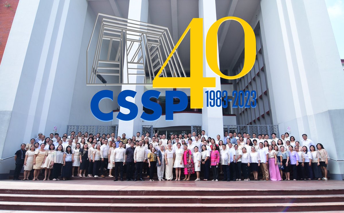 UP_CSSP's tweet image. The College of Social Sciences and Philosophy (CSSP), University of the Philippines-Diliman will celebrate its 40th Anniversary on 26 October 2023. Stay tuned for more activities of the college!

#CSSPat40 #CSSP #KAPP #KonsensiyangBayan