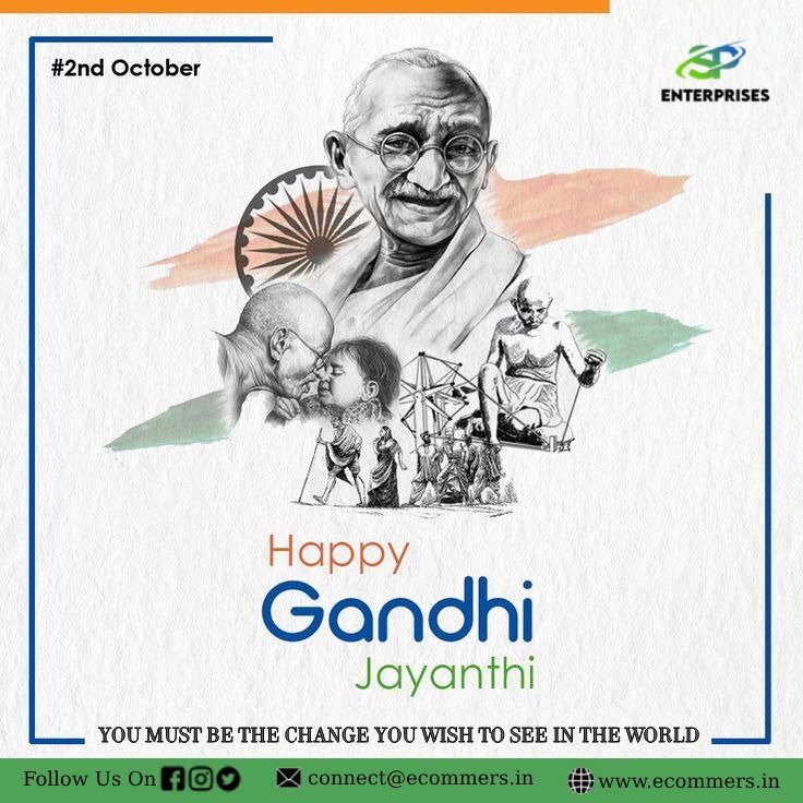 specommers's tweet photo. Celebrating the enduring legacy of Mahatma Gandhi on this auspicious Gandhi Jayanti! Let's strive for peace, unity, and non-violence. 🕊️ #GandhiJayanti #PeacefulNation #happygandhijayanti #Gandhi #gandhijayantispecial #MahatmaGandhi #MahatmaGandhiJayanti #mahatmagandhiquotes https://t.co/ckvLjri39z