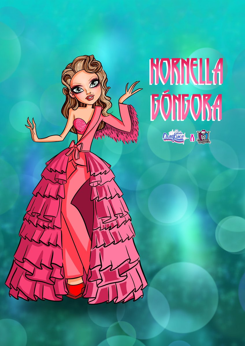 @ChanelAnorex @Kellyroller_ @iamthemacarena @dragchuchi @PakitaSpain @soymuybestiah @VaniaVainilla1 @PinkChadora @lamariaedilia La reina del electrocabaret ya tiene su versión Monster High! @MissGongora es una de mis favoritas de la temporada, y no me podía quedar sin dibujar su look de la final. Espero que os guste!💗💗