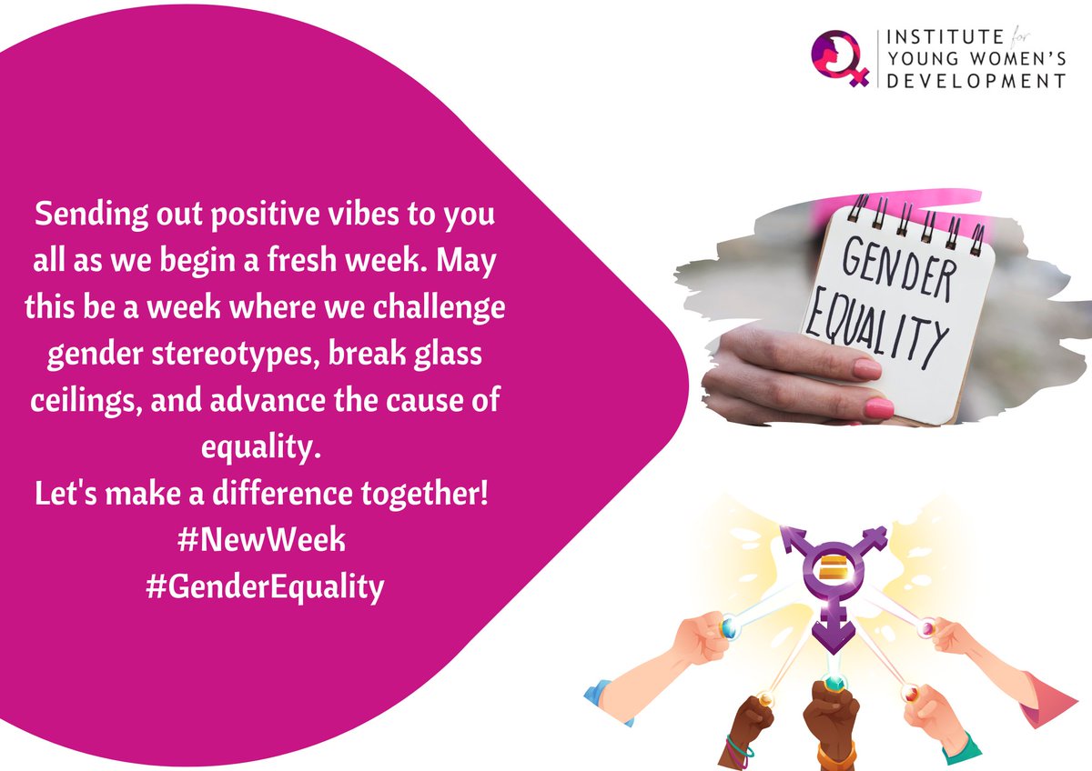 YoungWomenInst's tweet photo. Happy Monday!
#NewWeek 
#GenderEquality
@glanyline @sandyzenda @sandrazwact @SandraMsonza @SayNO_UNiTE @AllianceofCBOs  @Mimmychacks @ONyahunzvi @CarinaZindoga1 https://t.co/vPUn0lIyKt