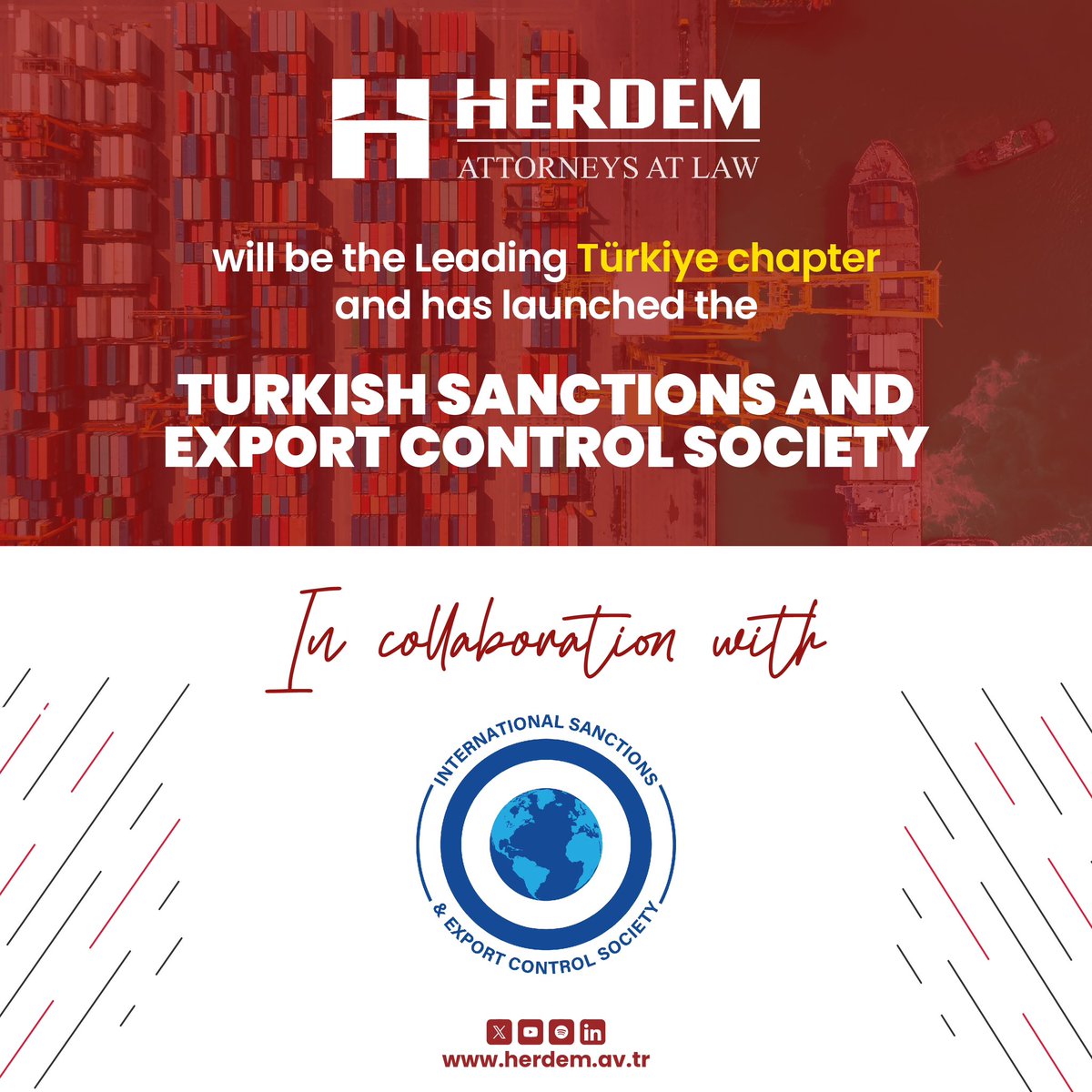 Herdem is stepping up to lead the Turkiye chapter and has just launched the Turkish Sanctions & Export Control Society in collaboration with the International Sanctions & Export Control Society! 

#Sanctions #ExportControl #TurkiyeChapter #ExcitingNews #herdem #attorneysatlaw