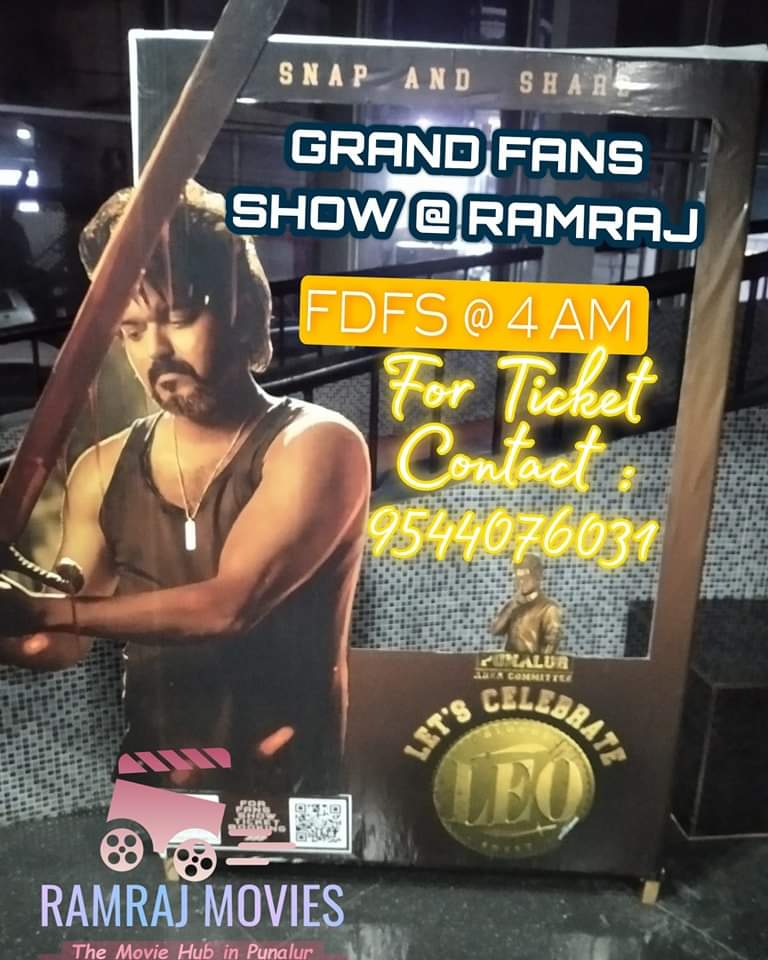 Tweets_vijay23's tweet image. #LEO #Fansshow Tickets Open Now..!!
Grab your tickets now.... 🔥🔥 #FDFS@4AM
#SONY4K3D #DOLBYATMOS #RAMRAJMOVIES
#THALAPATHY #VIJAY 🔥 #thalapathyfans ❤️