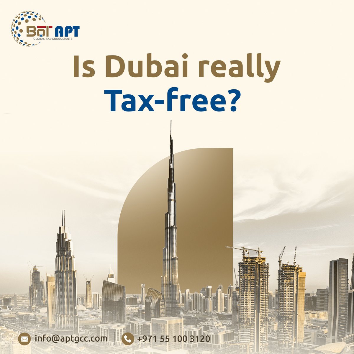 BOTAPTGlobalTax's tweet photo. Yes, there is no personal income tax for professionals working in the UAE. However, you might have to pay taxes if you're a business owner or self-employed. Contact us to know more.

#TaxFreeUAE #NoIncomeTaxUAE #UAEProfessionals #TaxBenefitsUAE #BusinessTaxesUAE #SelfEmployedUAE https://t.co/I8gRJNF5mX
