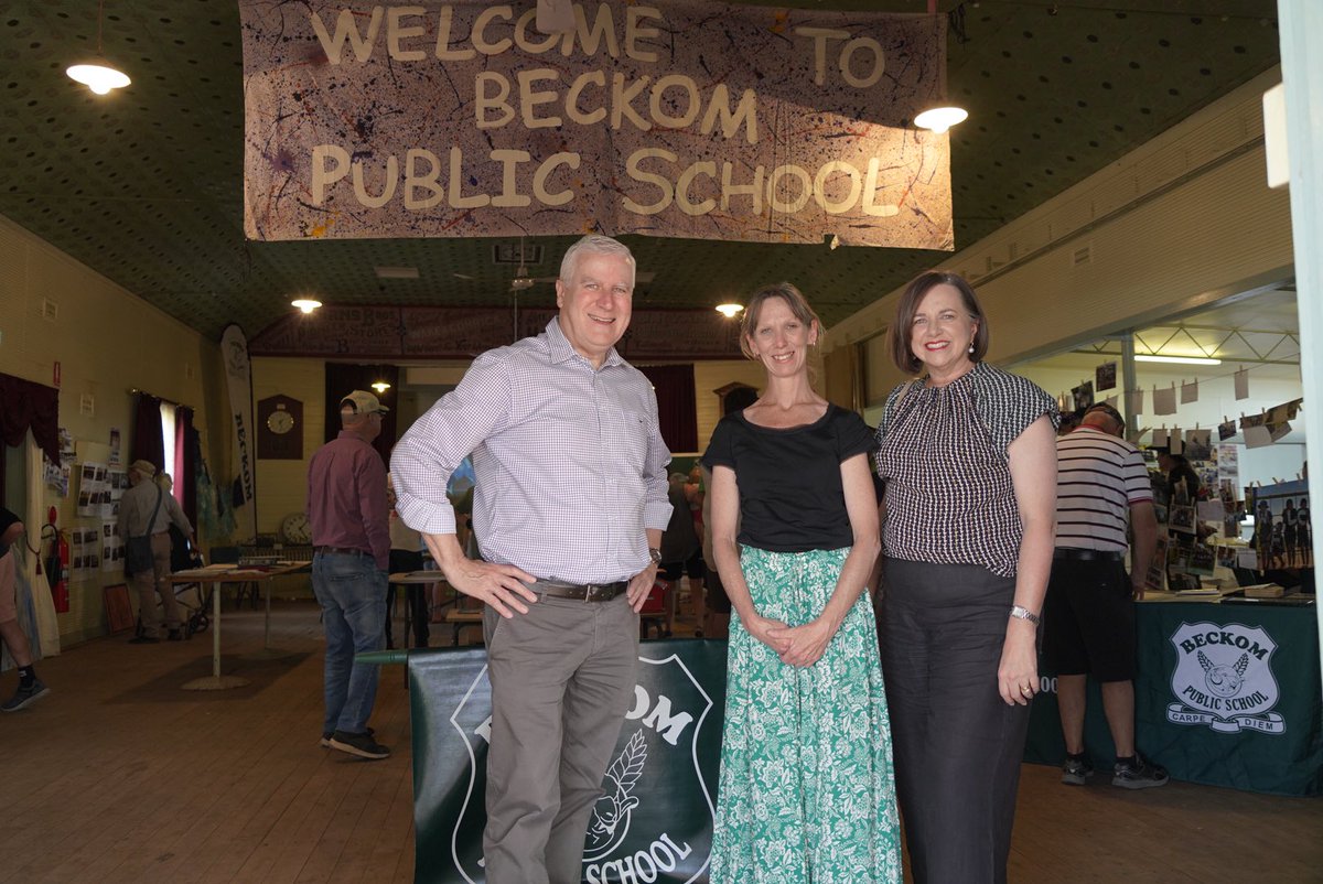 M_McCormackMP's tweet photo. All roads led to #Beckom when the community celebrated 110 years of public education.

People came from near and far in what was a weekend of reunion fun and activities.

Hundreds gathered to see a tree planting, live music, market stalls and memorabilia.

#RegionsMatter https://t.co/26BGLeQvf7