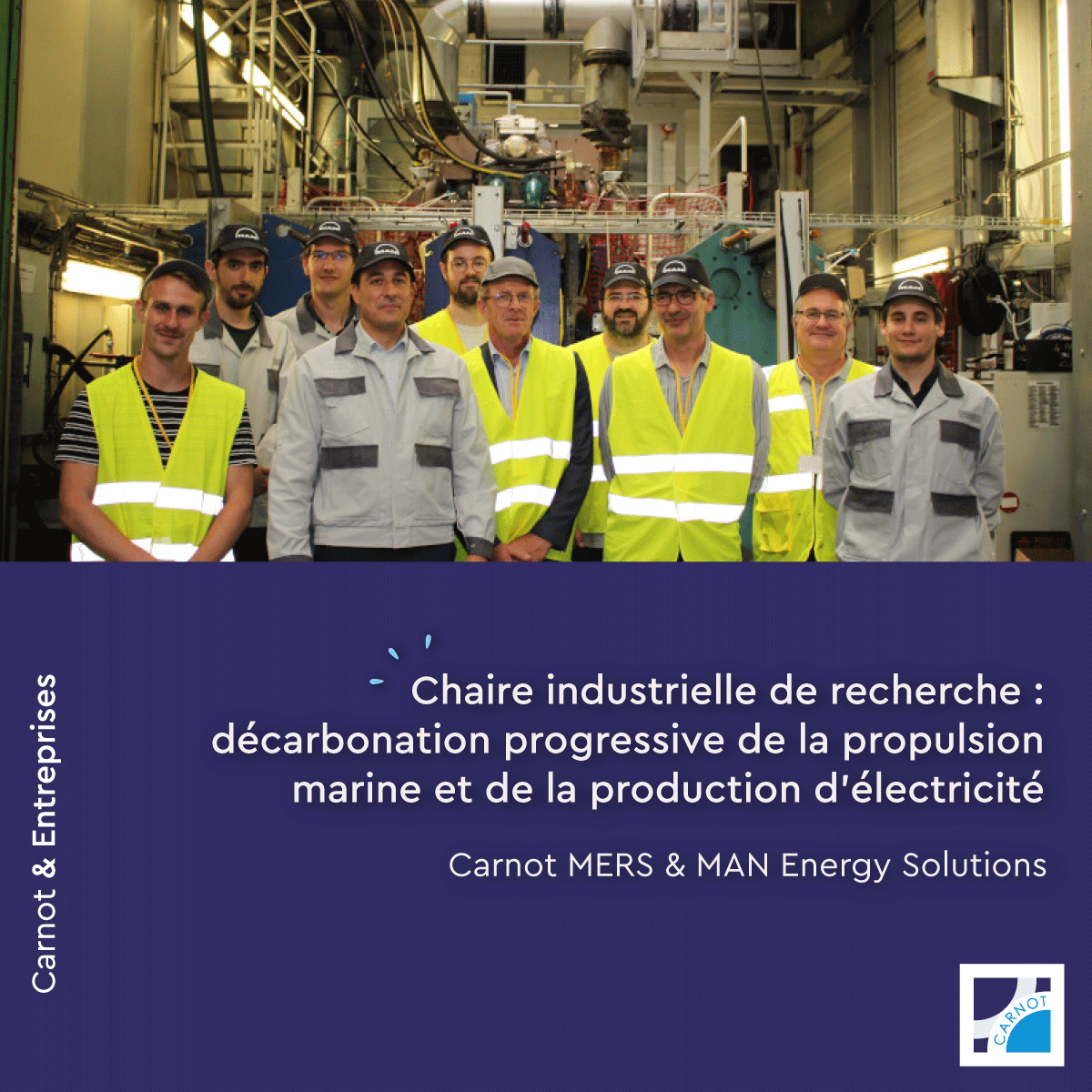 Reseau_Carnot's tweet photo. [Carnot &amp; Entreprises] Ecole centrale de Nantes, un des membres fondateurs #Carnot MERS a renouvelé sa chaire industrielle de recherche avec @man_e_s pour la #décarbonation progressive propulsion marine et production d’électricité. 
👁 En savoir plus : https://t.co/8xCXqZp8YE https://t.co/e1b7Z2u4b6