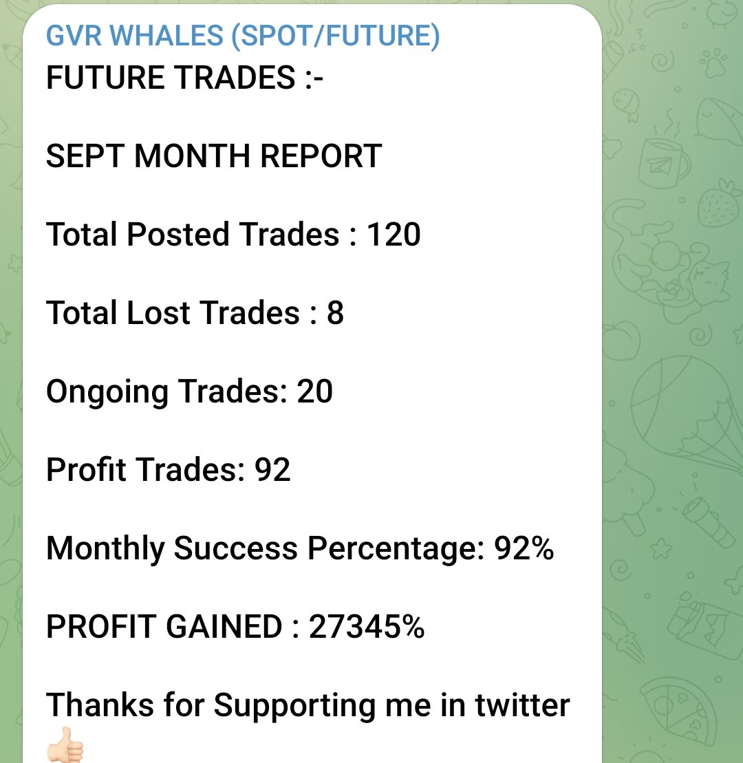 GVRCALLS's tweet photo. 27000%+ profits gained in September month in my #crypto premium whales group with just 100 signals 

Join group now 👇👇
Dm for Link : https://t.co/oLBeqgfYPf https://t.co/g3A3b8poKo