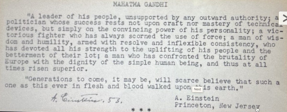 The words of A. Einstein exemplify why M.K. Gandhi is called as a Mahatma and also as Father of the Nation, if anyone is yet to understand. His birthday is rightly celebrated to inspire and motivate crores of people, to serve the under-privilege. #MahatmaGandhi 🇮🇳