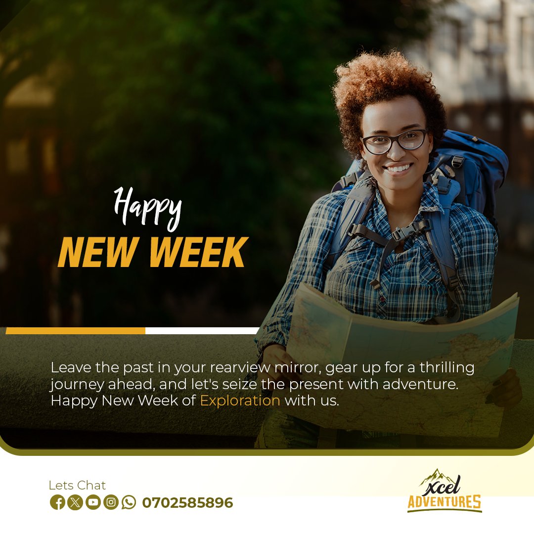 Adventure Awaits! 🌄 Embrace the present, plan for the future, and set your course for thrilling journeys this new week. Leave the past behind and hit the road to new horizons with us.🚐💫. Happy New Week