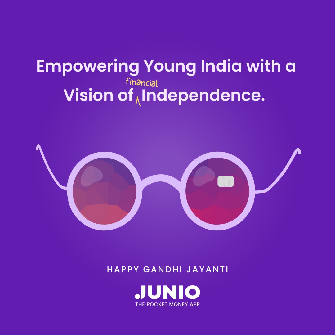 junio_in's tweet image. Wishing you a #HappyGandhiJayanti 👓

#GandhiJayanti #JunioApp