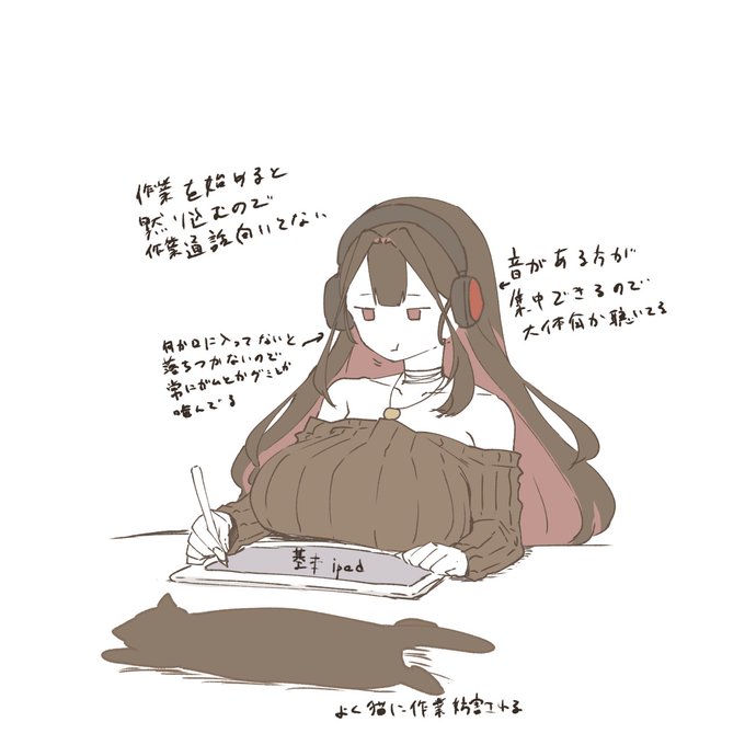 絵描く時何してるのって聞かれた時に描いたやつ 