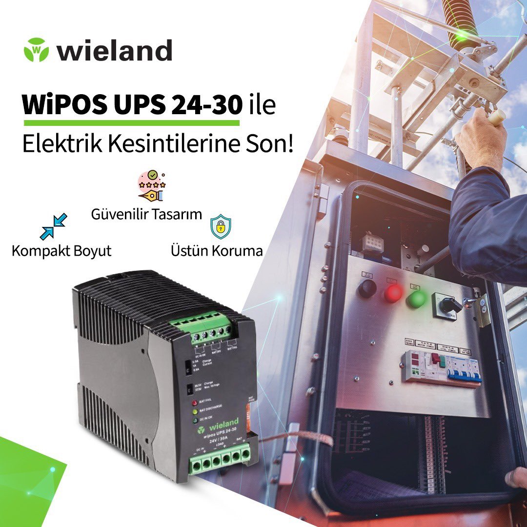 WiPOS UPS 24-30 ile Elektrik Kesintilerine Son! 🔋💡

#wieland #wielandelectric #wielandelektriktürkiye #wielandelektrikwipos #wiposups2430 #elektrikkesintisi #wiposgüçkaynağı #güçkaynağı #UPS #bağlantı
