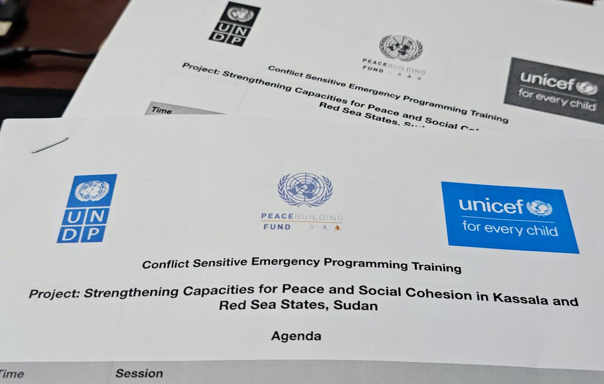 SlobodanTadic's tweet photo. Within the @UNPeacebuilding fund initiative, @UNDP_Sudan delivers extremely important training for #ImplementingPartners on #ConflictSensitiveProgramming in #Emergency settings. Building #Peace๐๏ธ #SocialCohesion in #Kassala and #RedSea states of #Sudan ๐ธ๐ฉ #SDG16 #StayAndDeliver https://t.co/n7o0k56Rkb