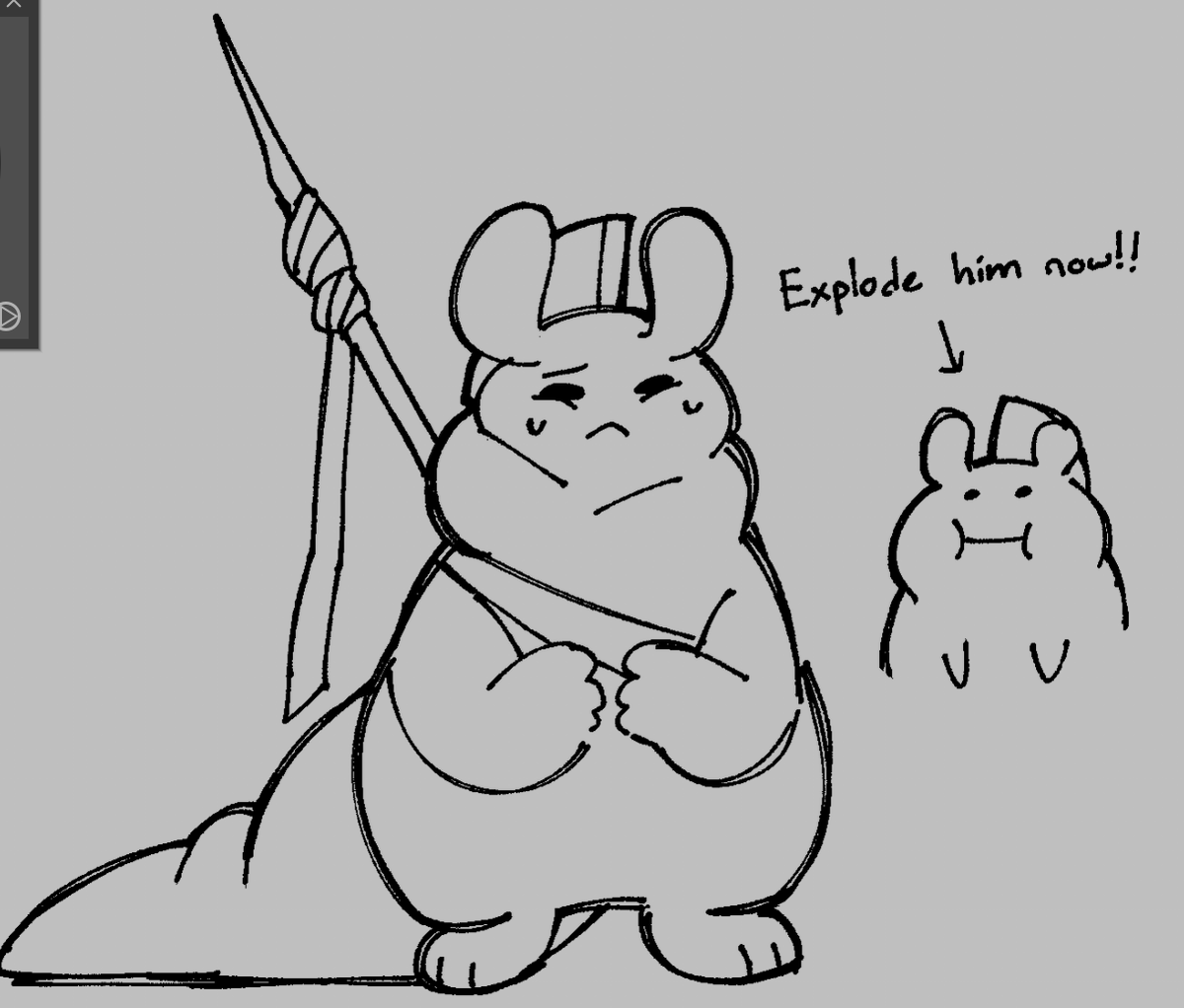 sry.....wanted to redraw him so Here