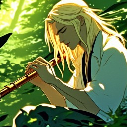 Я обожаю нейросеть. Оп - и красивый арт персонажей по игре готов.
Соловей и Фейри )