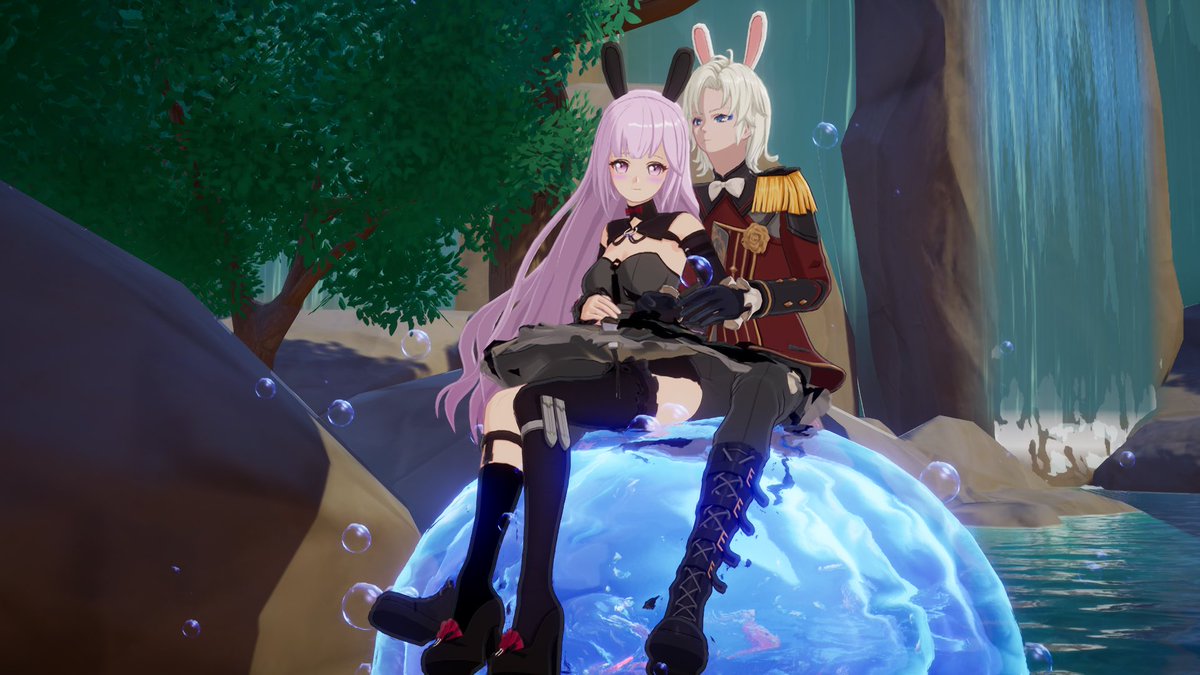 snowmilch's tweet image. シャボン玉の乗り物で遊んできました
人工島のパドル湖で水遊び、インニスでシャボン玉ふぅーふぅーしてきました(*ˊᵕˋ*)
乗り物乗りながらのアップって大変だね

3枚目はsuyくんの撮影、4枚目は場所を探してる時に1人で撮りました
#幻塔 #幻塔SS #SweetSnow