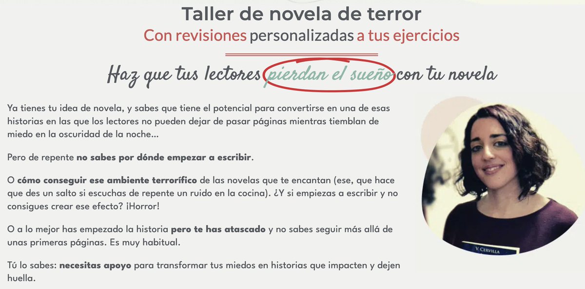 VCervilla's tweet photo. 👻¡MATRÍCULA ABIERTA DEL TALLER DE NOVELA DE TERROR!👻

La #spookyseason es perfecta para sentarse a escribir esa historia de terror que tenéis en la cabeza. Os acompaño hasta el final con el nuevo taller de @escritorescurso 

PLAZAS LIMITADAS.

Info: https://t.co/OxrJaASbdo https://t.co/FwgCgKargU