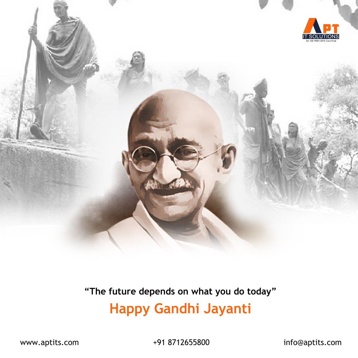 info_Aptits's tweet photo. Mahatma Gandhi: A beacon of peace and non-violence. His unwavering commitment to justice and equality inspired the world. 🕊️ 
#MahatmaGandhi  #Equality  #inspiration #aptits
#aptitsolutions #aptitsolutionhyd https://t.co/FzRmZEuNns